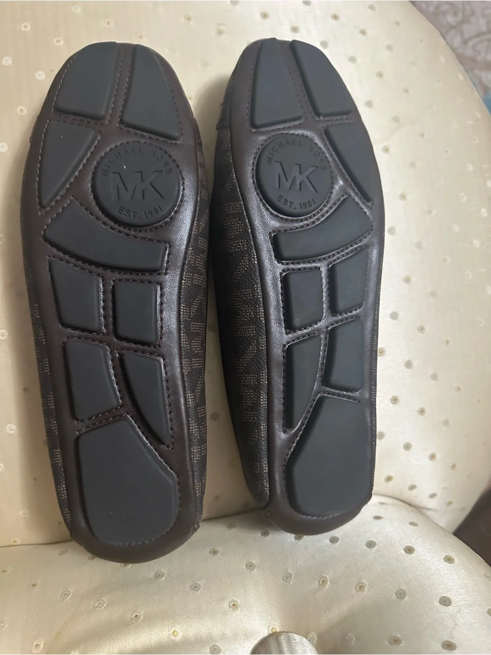 Michael Kors Fulton Moccasin Flat Shoes (Brown Signature Studded) NWOT - Picture 4 of 8